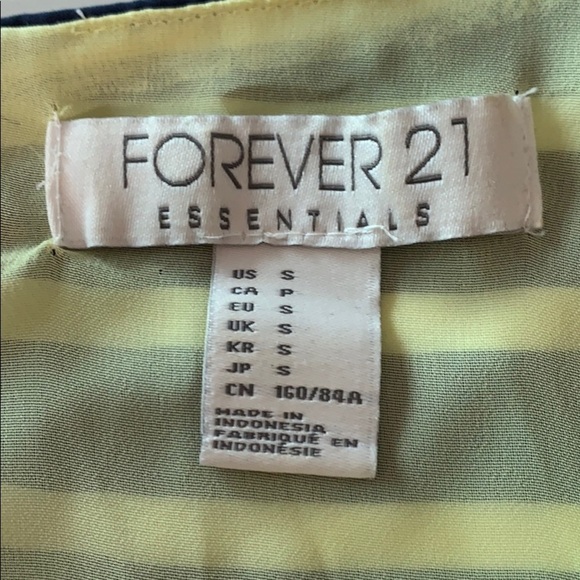 Forever 21 stripe tank top size small women’s green / navy - Picture 6 of 8